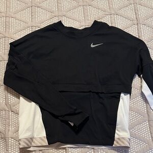 Nike Black and White Cropped Top